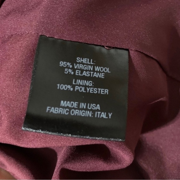 Argent Boxy Virgin Wool Red Blazer NWT size 10 - Picture 4 of 5